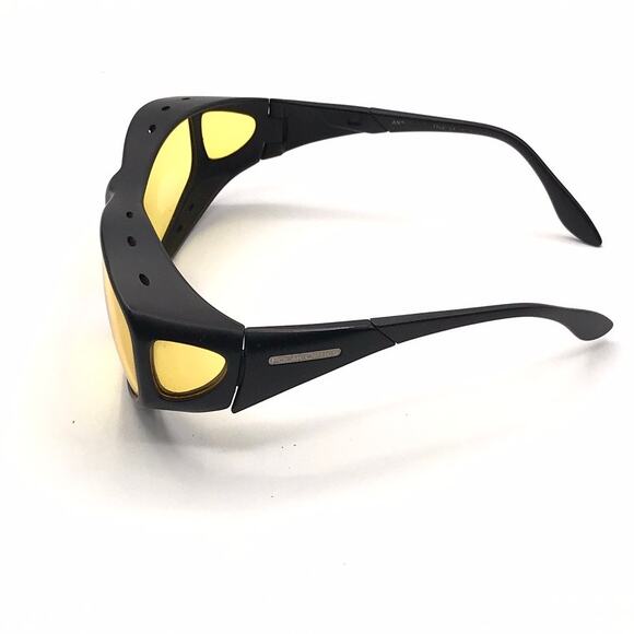 Polar Optics Sport Unisex FO-030 Square Fits Over Night Drivers Black and Yellow - Picture 2 of 7